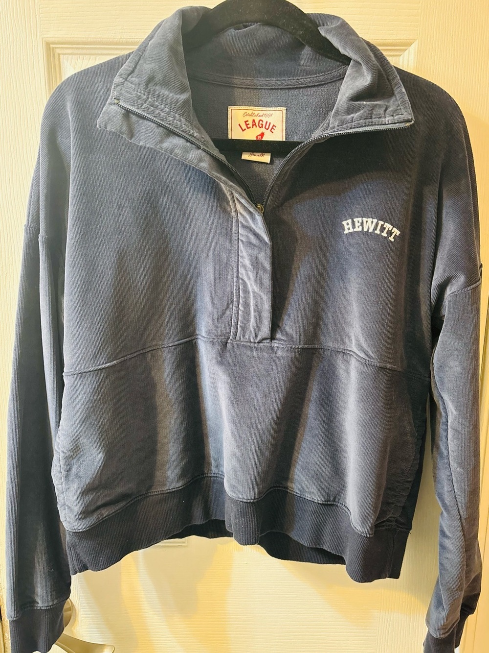 League Women's Cord Half Zip, produced by League-Legacy